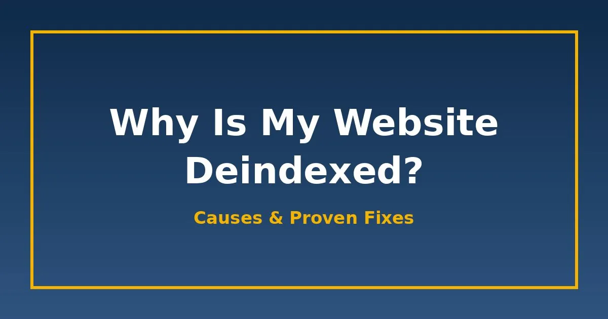 Why Is My Website Deindexed